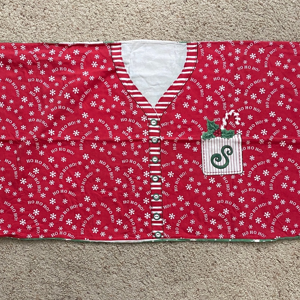 Vintage Domestications 2 Sided Santa/Mrs. C. Flannel Pillowcase. King Size.